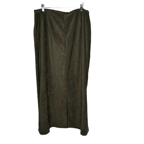 Jessica Holbrook Womens 2 Piece Outfit Size 1X Velvet Green Vest Skirt - Picture 7 of 7